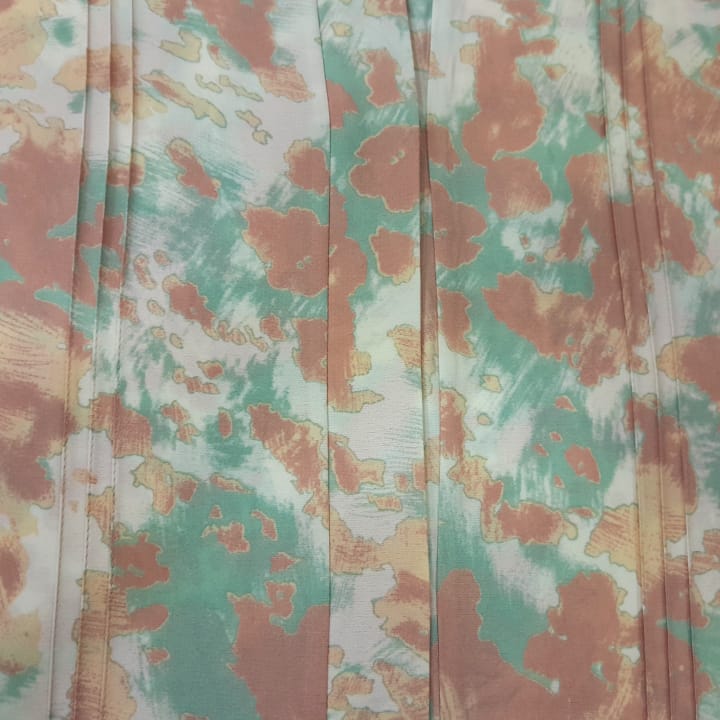 PASTEL PEACH AQUA - GEORGETTE