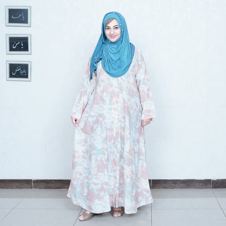 PASTEL PEACH AQUA - GEORGETTE