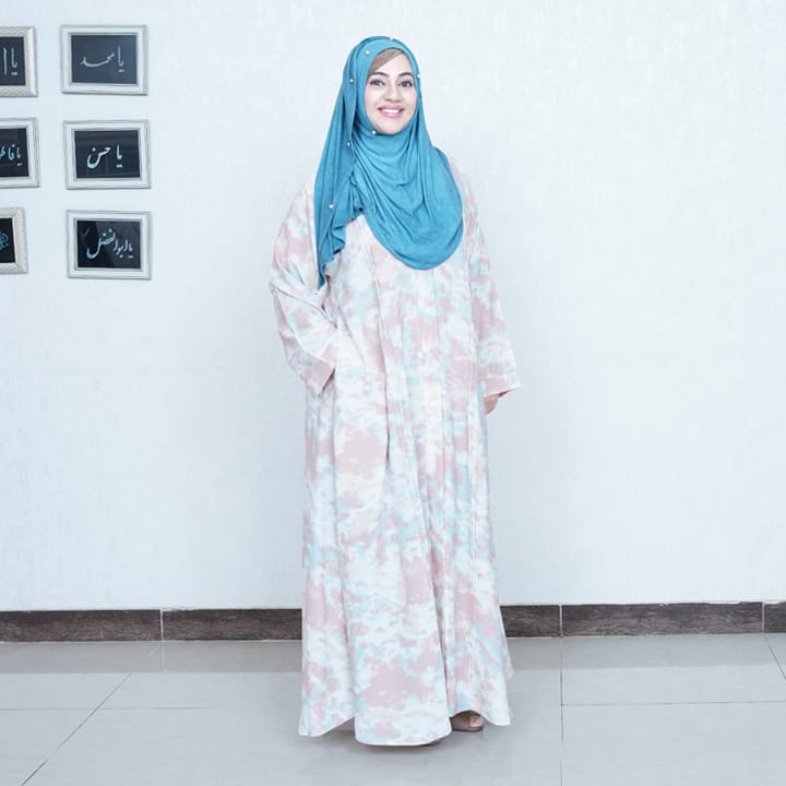 PASTEL PEACH AQUA - GEORGETTE