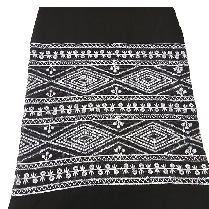 BLACK & TEAPINK K-CHIFFON