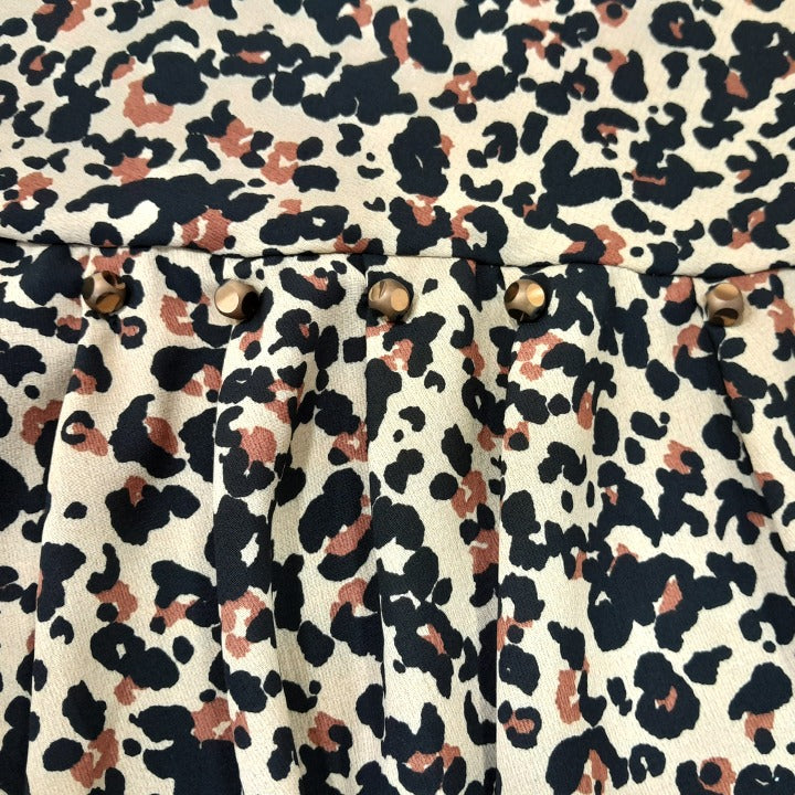 TERRACOTA BLACK LEOPARD - GEORGETTE