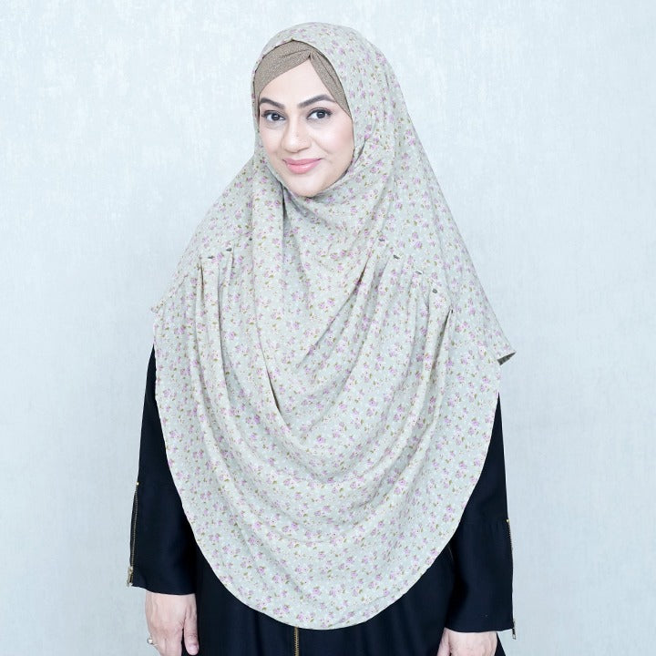 PISTACHIO TINY FLOWER - GEORGETTE