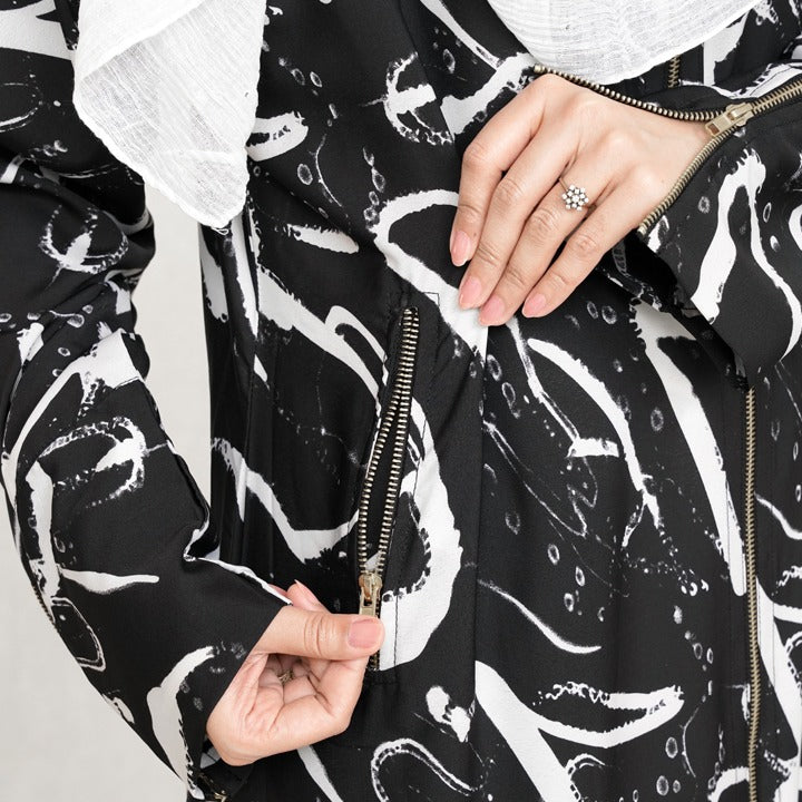 BLITE BRUSH STROKE PRINT - GEORGETTE