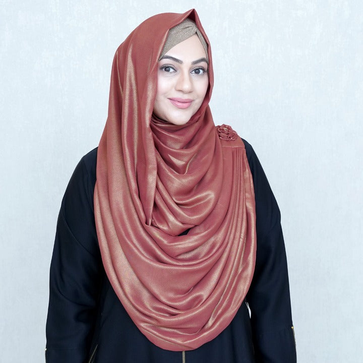 TANGERINE & GOLD - SHIMMER CHIFFON
