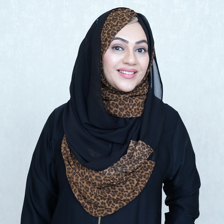 BROWLACK LEOPARD - CHIFFON