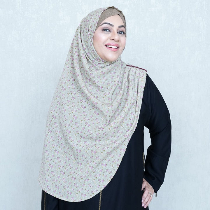 PISTACHIO TINY FLOWER - GEORGETTE