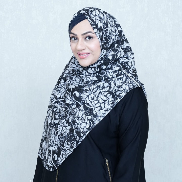 BLACK & WHITE FLORAL - LACE