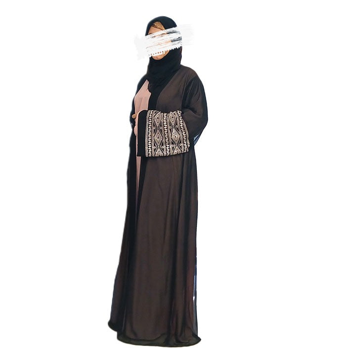 BLACK & TEAPINK K-CHIFFON