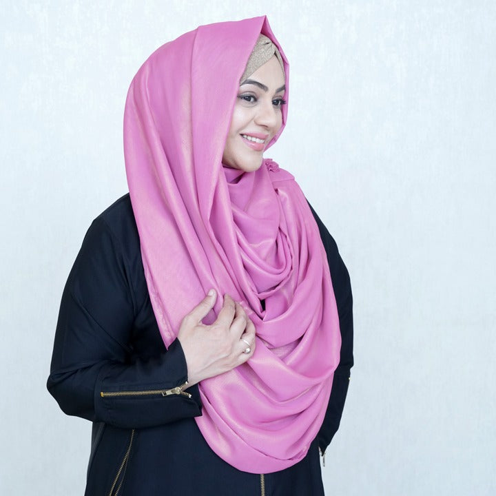 TEA PINK & GOLD - SHIMMER CHIFFON