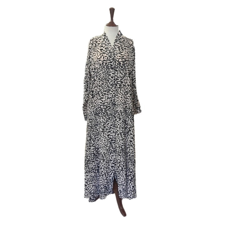 FOWN BLACK LEOPARD - GEORGETTE