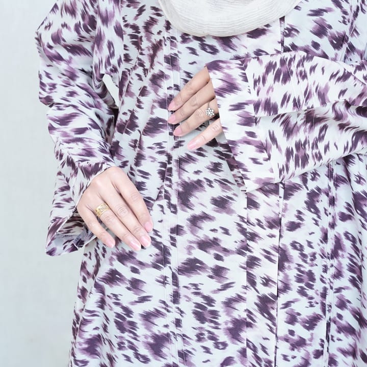 LILAC LEOPARD - GEORGETTE